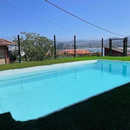 Casita Independiente Y Tres Apartamentos Con Piscina Ladeira Playa Baiona Esterno foto