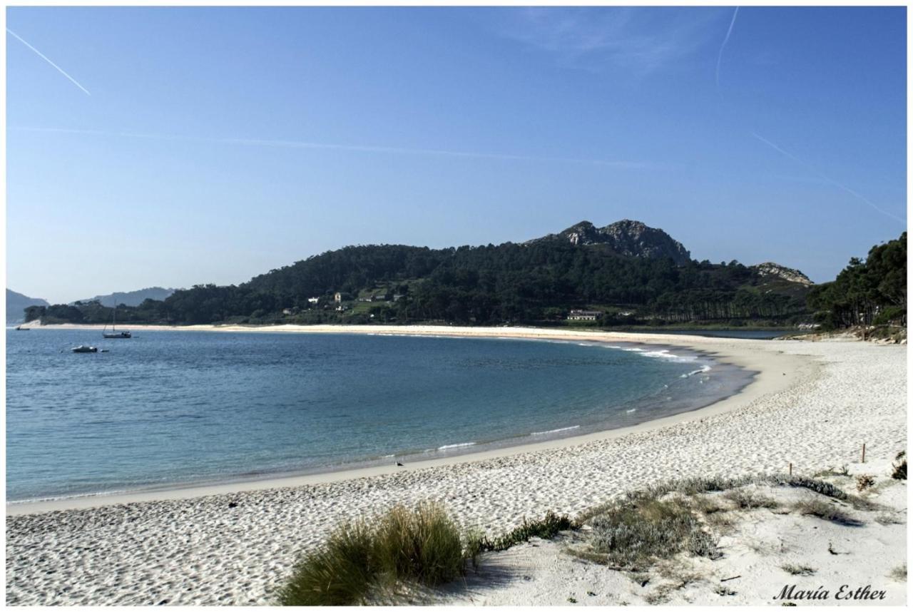 Casita Independiente Y Tres Apartamentos Con Piscina Ladeira Playa Baiona Esterno foto