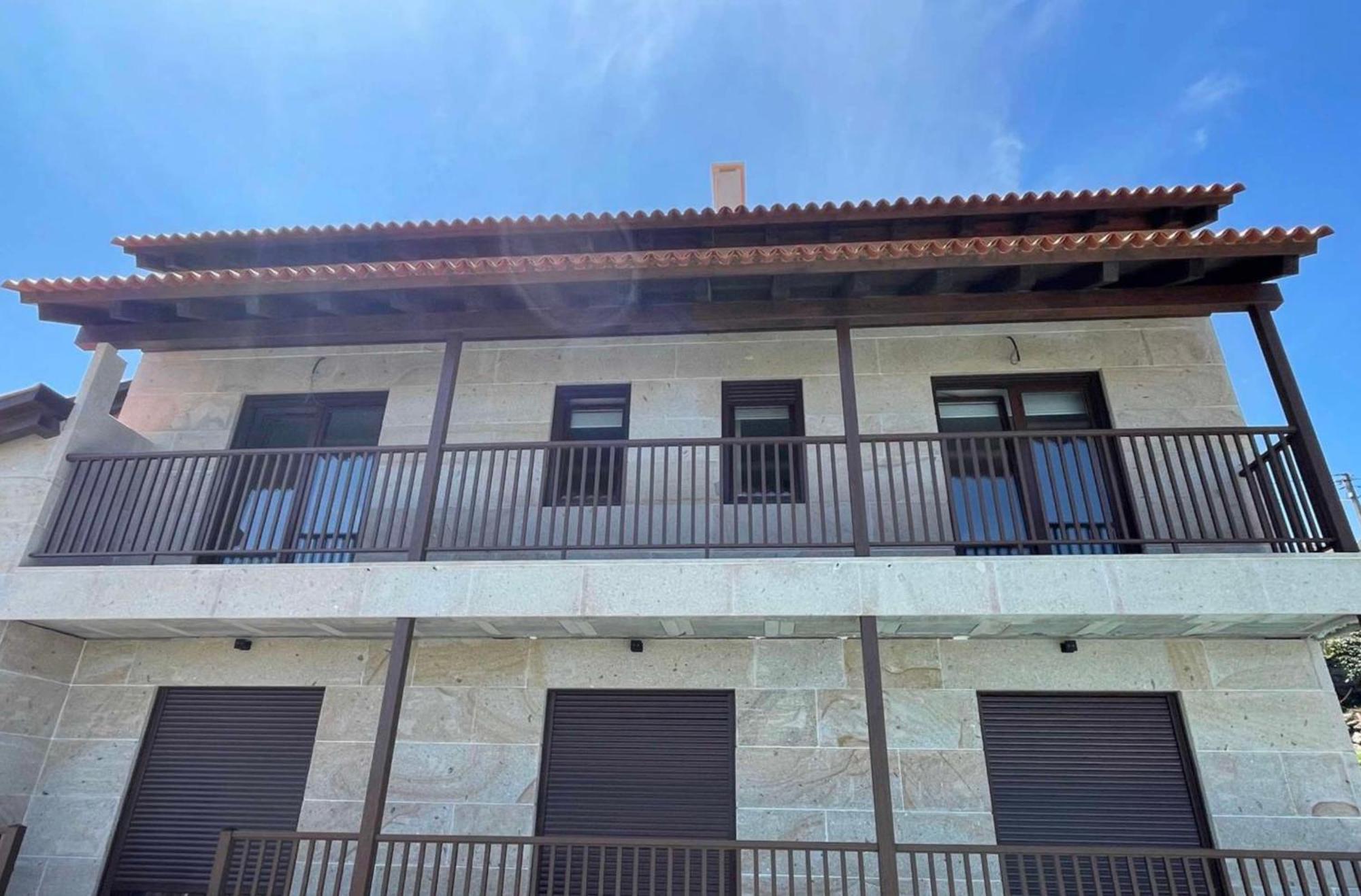 Casita Independiente Y Tres Apartamentos Con Piscina Ladeira Playa Baiona Esterno foto